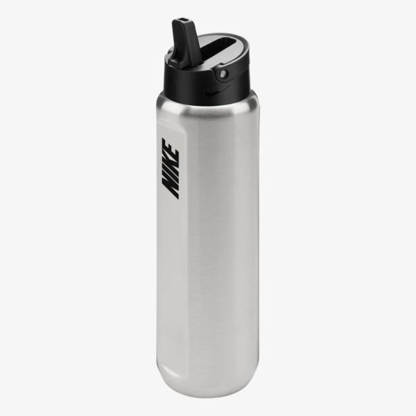 Бутылка NIKE SS RECHARGE STRAW BOTTLE 24 OZ RFSH BRUSHED STAINLESS STEEL/BLACK/BLACK 24OZ_image_3