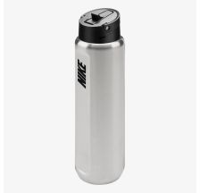 Пляшка NIKE SS RECHARGE STRAW BOTTLE 24 OZ RFSH BRUSHED STAINLESS STEEL/BLACK/BLACK 24OZ