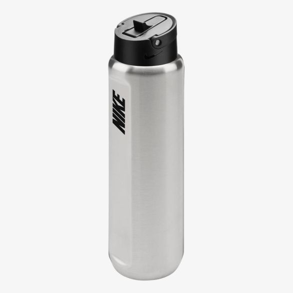 Бутылка NIKE SS RECHARGE STRAW BOTTLE 24 OZ RFSH BRUSHED STAINLESS STEEL/BLACK/BLACK 24OZ_image_2