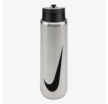 Пляшка NIKE SS RECHARGE STRAW BOTTLE 24 OZ RFSH BRUSHED STAINLESS STEEL/BLACK/BLACK 24OZ