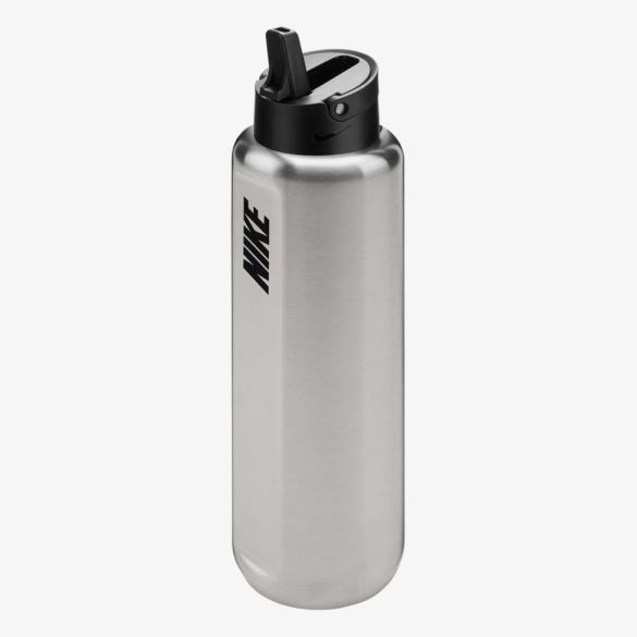 Бутылка NIKE SS RECHARGE STRAW BOTTLE 32 OZ RFSH BRUSHED STAINLESS STEEL/BLACK/BLACK 32OZ_image_3