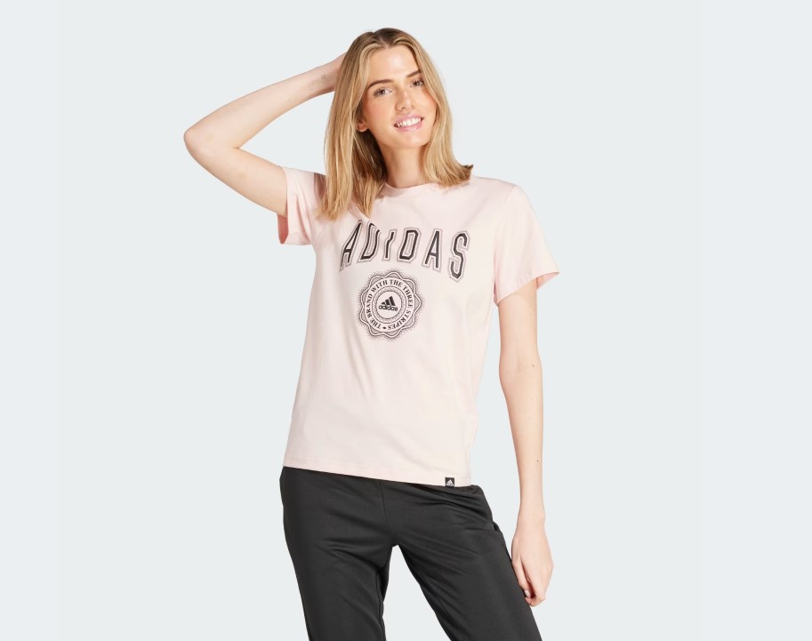 Футболка жіноча Adidas Pink Collegiate Graphic Tee IZ1158