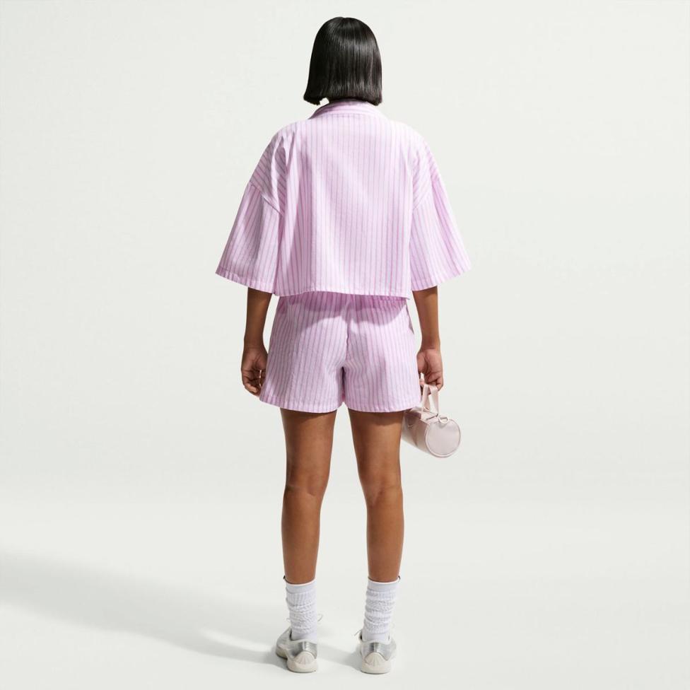 Женская рубашка NIKE W NSW OFFLN WVN PPLN STRP SS_image_4
