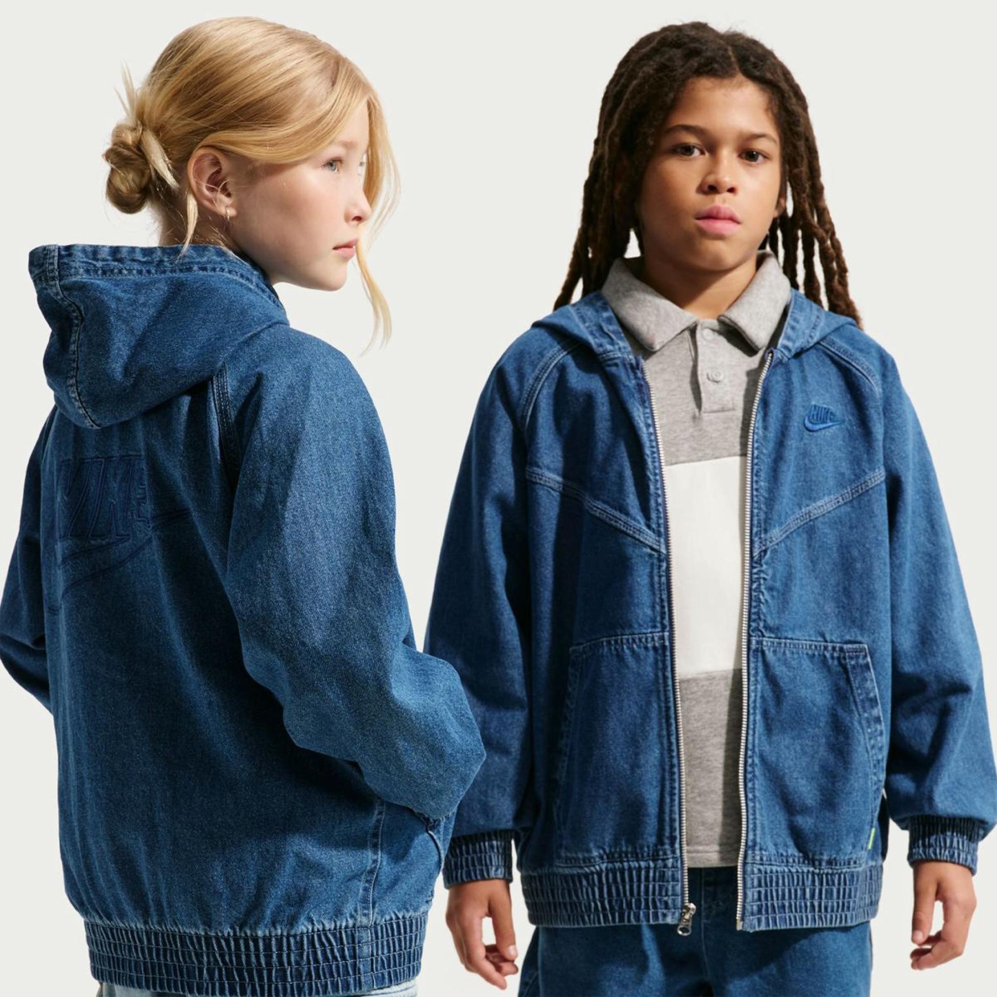 Дитяча толстовка NIKE K NSW WR DENIM FZ JACKET