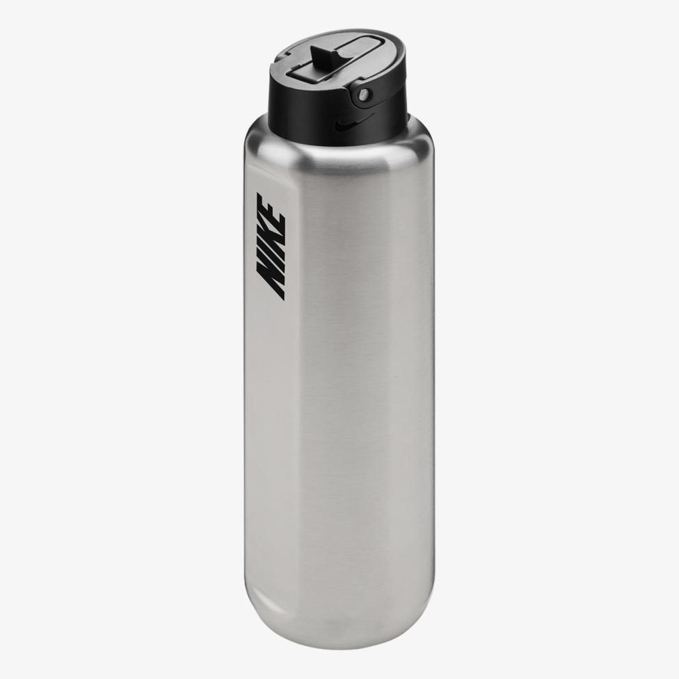 Пляшка NIKE SS RECHARGE STRAW BOTTLE 32 OZ RFSH BRUSHED STAINLESS STEEL/BLACK/BLACK 32OZ